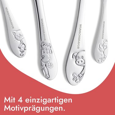 Дитячий столовий прилад Farmfreude з гравіюванням імені - персоналізований набір столових приладів для дітей, подарунок на хрещення