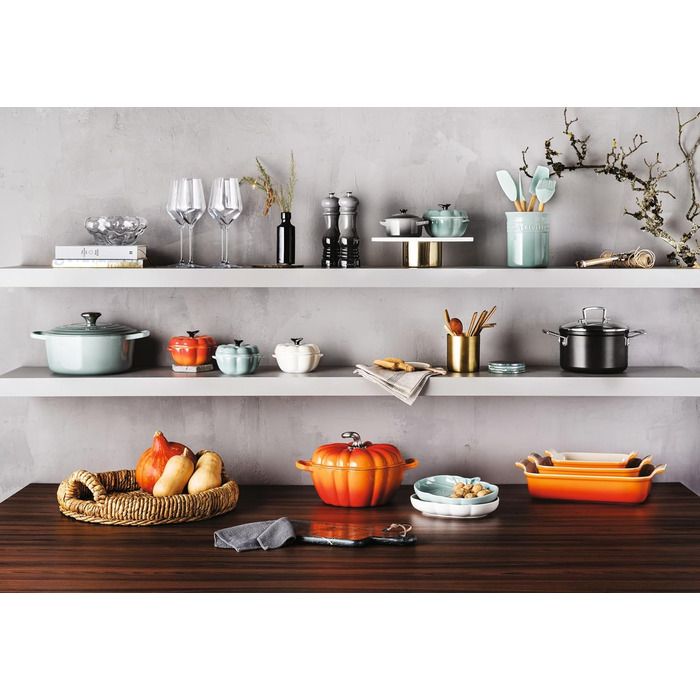 Набір кухонних аксесуарів Le Creuset Craft Series з керамічним казаном, 5 предметів, колір Морська сіль (Sea Salt)