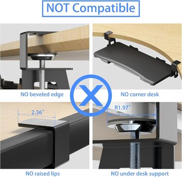 Підставка під клавіатуру Suptek під стіл з ящиком – 67,8 x 30 см, міцна кріплення C-подібне, регульована висота, легка установка, для дому та офісу, DSF6CT