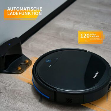 Робот-пилосос EX501 з водяним баком: потужне прибирання твердих поверхонь та килимів, самостійна зарядка, інфрачервоні сенсори, тиха робота