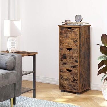 Шафка для ванної кімнати VASAGLE з 4 висувними ящиками, 30 x 30 x 82 см, для ванної, вітальні, кухні, білий колір, сучасний дизайн