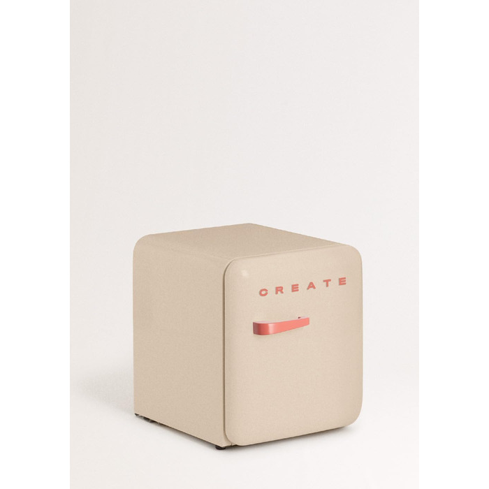 Ретро міні-холодильник 50 Gold, 48л, кремовий, 50x44x49.8 см