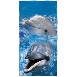 Пляжний рушник Zomer 70x140 см, пляжний рушник з мікрофібри з принтом-Дельфін Байрон-Бей (Дельфін 5)