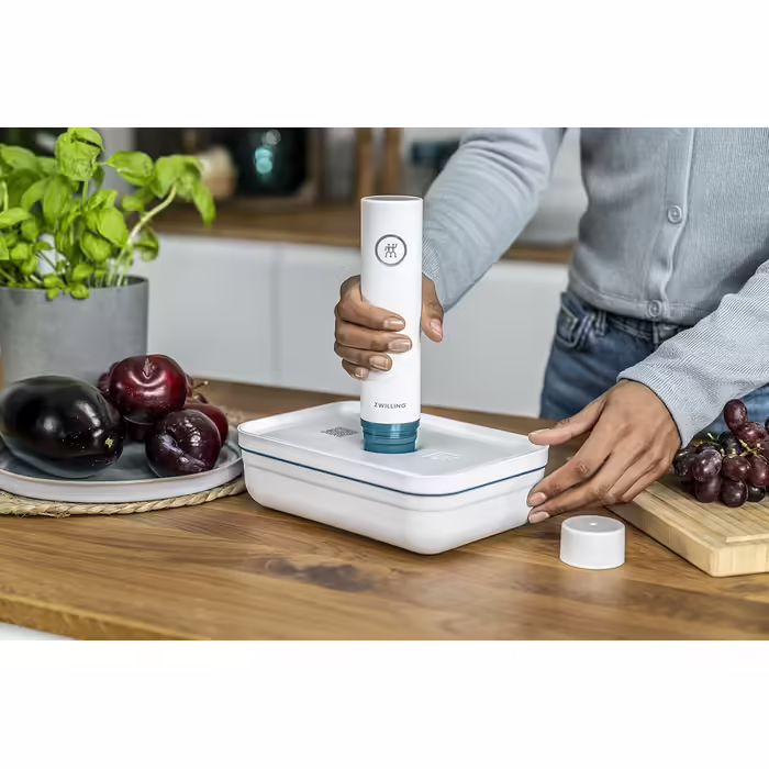 Вакуумний насос ZWILLING Fresh & Save та вакуумний контейнер S, скло, білий La Mer