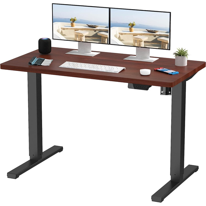 Електричний регульований стіл SANODESK 200x95 см, ергономічний письмовий стіл для дому та офісу, колір клен