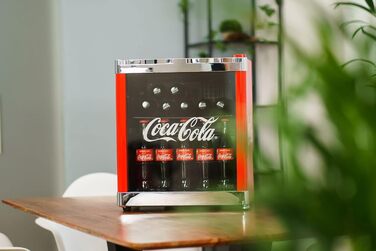 Міні-холодильник Coca-Cola °CUBES з скляними дверцятами | Холодильник для напоїв 48L, тихий та енергоефективний, ідеальний для офісу, вечірок та дому | 5-15°C, Червоний