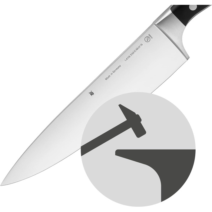 Набір ножів WMF Spitzenklasse Plus з підставкою, 5 предметів, Made in Germany, з бамбуковою підставкою та кухонними ножицями