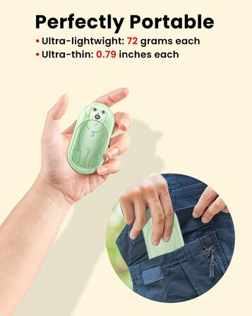 Електричний грієчка для рук Miaton 6000mAh - перезаряджуваний кишеньковий обігрівач для кемпінгу, подарунок для чоловіків, жінок, дітей