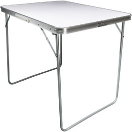 Алюмінієвий кемпінговий стіл Grafner XL складний, стабільний і портативний, 80 x 60 x 70 см, з ручкою, з можливістю завантаження до 50 кг, складаний стіл Alu Garden Стіл Багатофункціональний стіл Відкрита валіза Стіл для пікніка Фестиваль