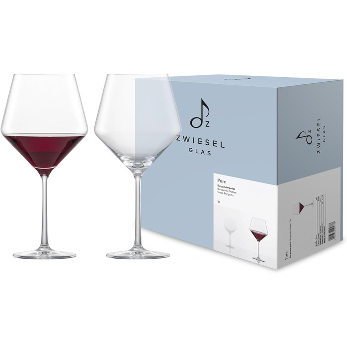 Келих для червоного вина Zwiesel Cabernet Red Wine Glass Pure (набір з 2 шт. ), витончені келихи для червоного вина, келихи для миття в посудомийній машині Tritan Crystal, виробництво Німеччина (арт. No 122315) (келих для червоного вина Бургундія (2 шт.))