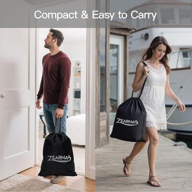 Надувний матрац для 2 осіб 203x152x40 см з електричним насосом, самонадувний матрац для гостей, для дому