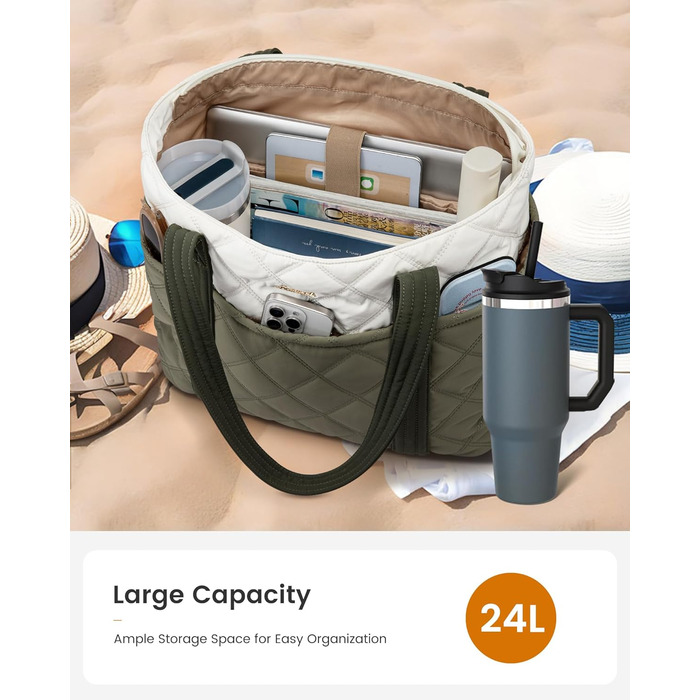 Сумка-шоппер LOVEVOOK: велика, легка, з відділенням для ноутбука 15.6