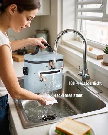 Термосумка-холодильник 7/14/24л ізольована водонепроникна для кемпінгу, пікніка, пляжу та грилю - міцна, сіра 7л