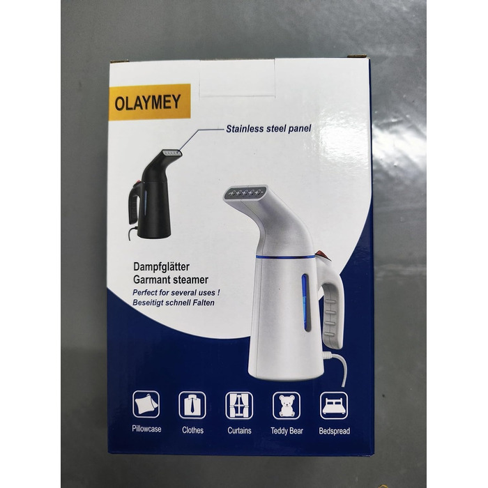 Відпарювач OLAYMEY 700W - швидке нагрівання, портативна дорожня праска, чорна (GY169)