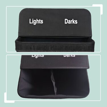 Кошик для білизни Relaxdays з бамбука з 2 відділеннями