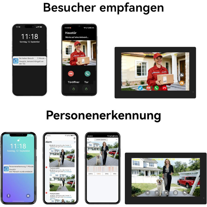 Відеодомофон WiFi з камерою та монітором 7