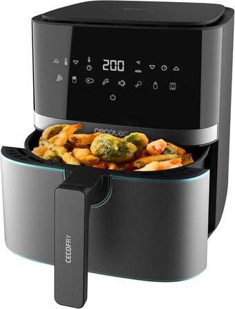 Фритюрниця Cecotec Cecofry Full 5500 Pro з аксесуарами. 1700 Вт, цифрова, без масла, з нержавіючої сталі, PerfectCook (5.5 л)
