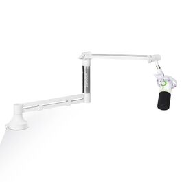 Мікрофонний стійкий кронштейн Low Profile для Blue Yeti, подкастингу та геймінгу, білий - до 2 кг, адаптери 3/8