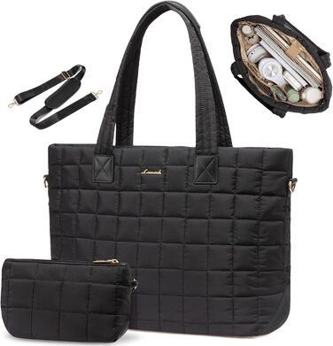 Сумка для ноутбука LOVEVOOK 15.6 дюймів для жінок: робоча, шкільна, для офісу, чорна