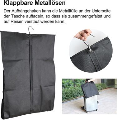 Чохли для одягу BOMEI PACK (60x160 см) - 4 шт. Захисні мішки для костюмів, піджаків та суконь.