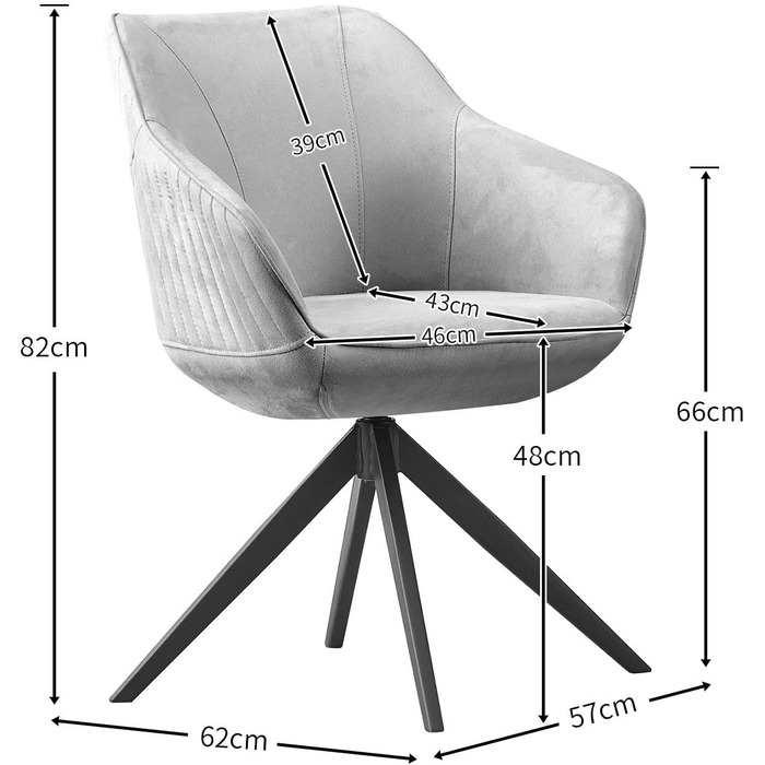 Стілець KATJA крісло їдальня, вітальня, офіс промисловий дизайн кремово-білий, ука