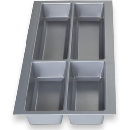 Вставка для столових приборів KING IV сріблясто-сіра Ширина коробка для столових приборів 376 мм для корпусу 45 (226 x 473,5 мм для шафи шириною 30)