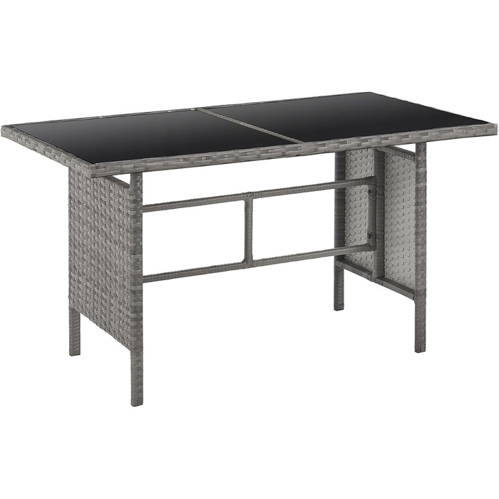 Садовий кутовий диван SVITA Madison Rattan-Lounge з ротангу сірого кольору для тераси та саду