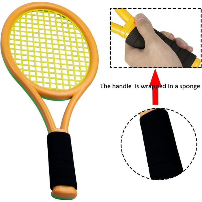 Дитячий набір тенісних ракеток AIDIER з 2 м'ячами і сумкою різнокольоровий