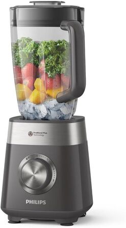 Стаціонарний блендер Philips 5000, 1000 Вт, 2 л, ProBlend Plus, чорний, деталі для посудомийної машини