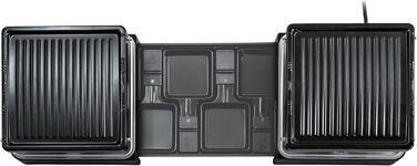 Електричний гриль-ракулет Unold 48755 Extendable для 8 осіб, 1300 Вт, з двома зонами нагріву