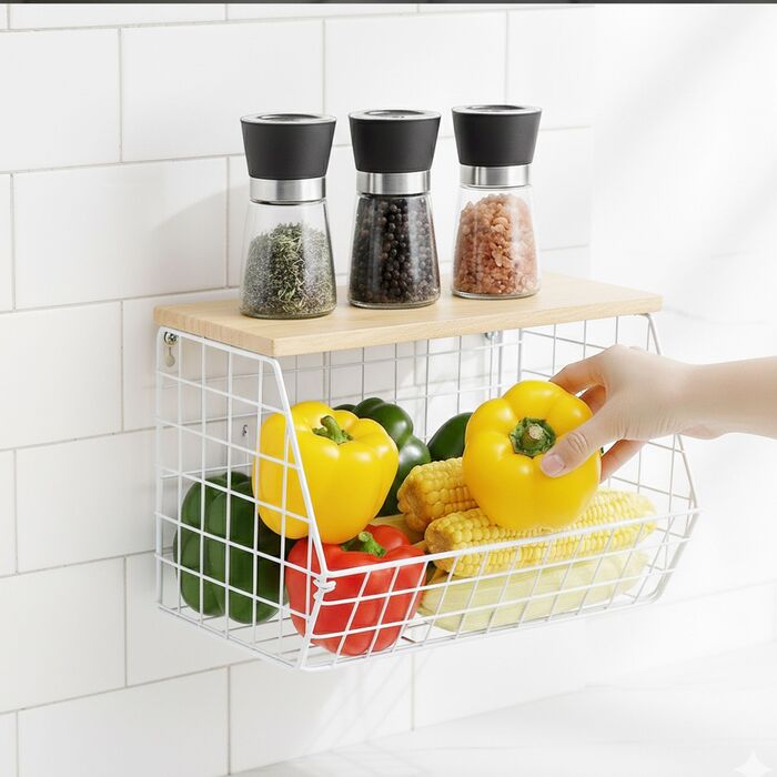 Підвісна полиця Relaxdays для зберігання фруктів та овочів