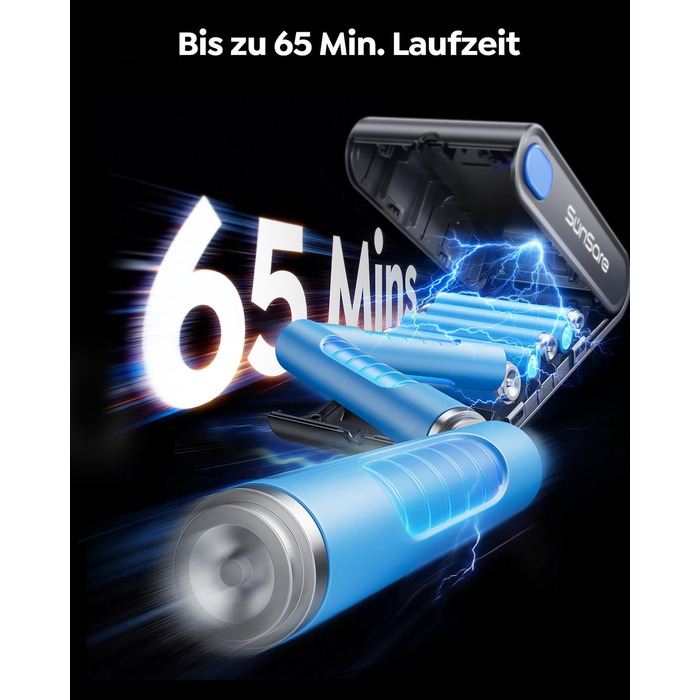 Акумуляторний пилосос SunSare бездротовий 600W 50000Pa 65хв з насадкою 1м, аромафункцією, гнучким шлангом, тримачем для зарядки, автоматичним режимом для підлоги, килимів, шерсті тварин