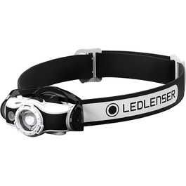 Світлодіодна лобова і Багатоцільова лампа Ledlenser MH5, зовнішня, з можливістю роботи від батареї або від акумулятора, 400 люмен, з функцією червоного світла, включаючи освітлення. Акумулятор (білий / чорний)