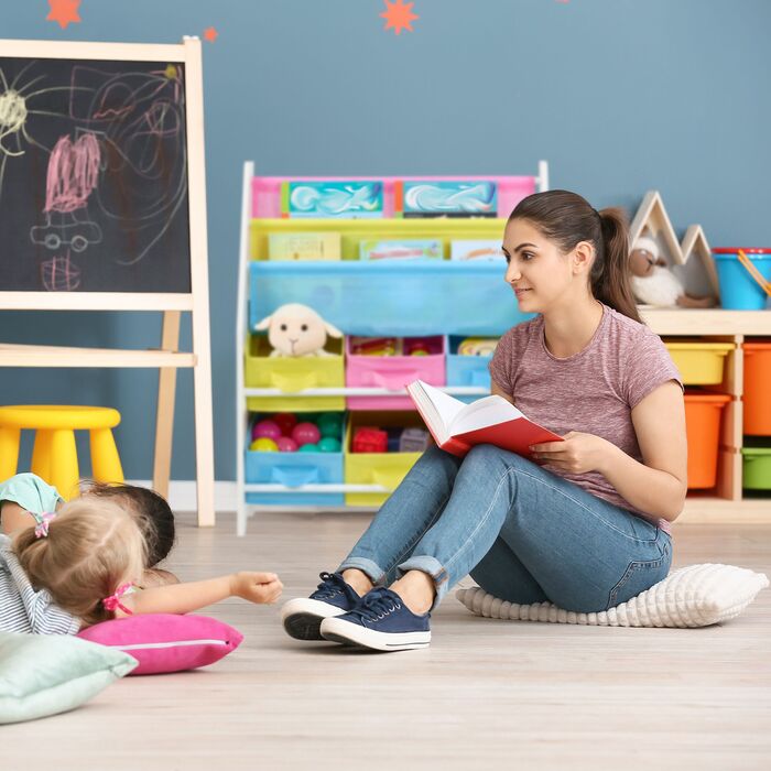 Поличка Relaxdays для дитячих речей з коробками