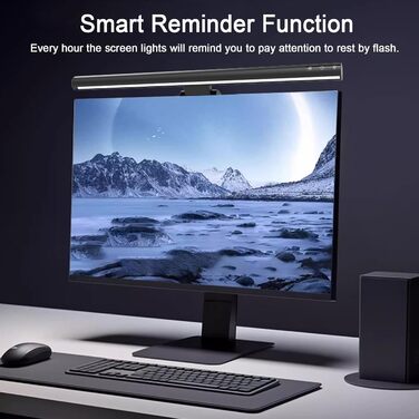 LED-лампа для монітора з сенсорним керуванням, USB-світлодіодна стрічка з захистом від синього світла, сучасна підсвітка монітора з адаптером живлення, світлодіодна лампа для комп'ютера, офісу та дому