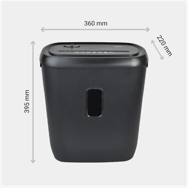 Шредер Desq 20050 для документів | 11 листів, 4 x 35 мм, об'єм кошика 21 л