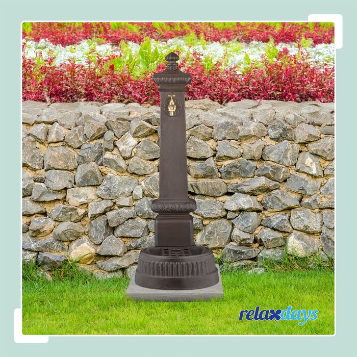 Relaxdays Античний фонтанчик для стояння, 100 см