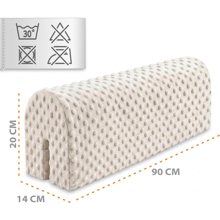 Захист для ліжечка дитячого 90 см: бортик на ліжко, захист кутів з Minky, бежевий