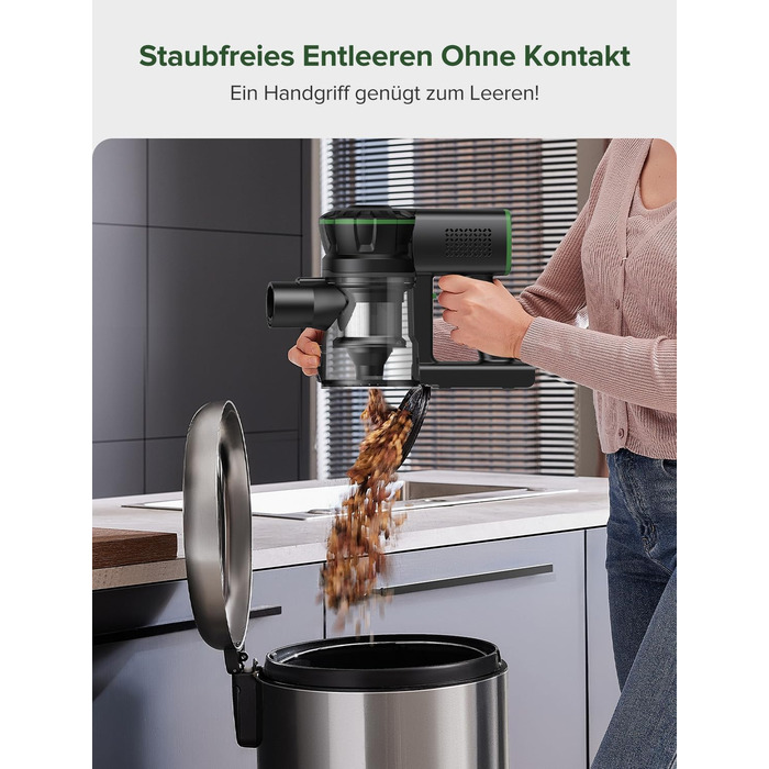 Бездротовий акумуляторний пилосос Vexilar V9PRO: 500W, 45Kpa, 60 хвилин роботи, LED дисплей, для твердих поверхонь, килимів та шерсті тварин