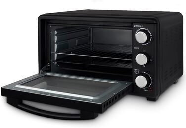 Електрична піч H.Koenig Mini Four 25L: компактна, багатофункціональна, 1500W, 4 режими, таймер, склодвері, решітка-гриль