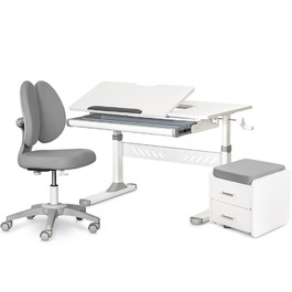 Комплект (L) Evo-кids TH-310 Grey (парта + крісло + тумба) (арт. TH-310 + Y-412 Lite + BD C3_GREY)