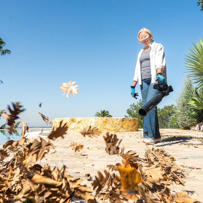 Cecotec Laubsauger und Laubbläser mit Airforce 3300 Crush&Go Kabel: потужний пилосос-садовий повітродув з кабелем, 3300 Вт, швидкість повітря 270 км/год, функція подрібнення листя, XL-насадка, 6 режимів, мішок для збору 40 л