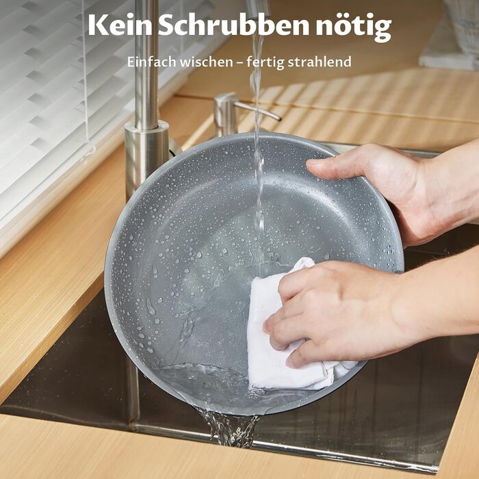 Набір каструль BEZIA 17 предметів з знімним ручками, антипригарне покриття кераміки, набір для індукційних плит, підходить для всіх типів плит, складається, набір каструль Induktion, посуд для кемпінгу, придатний для духовки (темно-сірий)