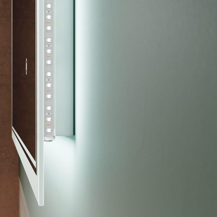 Дзеркало для ванної кімнати Badspiegel 80x60 з підсвічуванням та антизапарюванням LED, 3 колірні температури, IP44, настінне