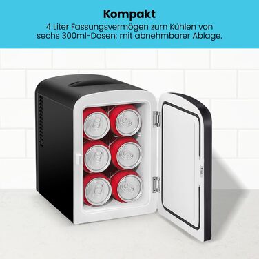 Chefman Iceman – міні-холодильник 4л, з підігрівом, для косметики та перекусів, AC/DC, для дому/авто/спальні