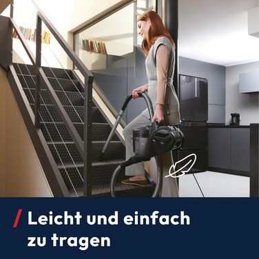 Пылесос Hoover HP1 без мешка, потужний для твердих підлог та килимів, 700 Вт, об'єм контейнера 2 л, фільтр EPA, радіус дії 7,5 м [HPZ107HM]