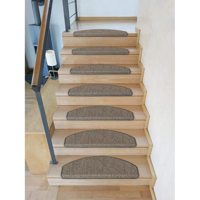 Килимки для сходів Kettelservice-Metzker Gothenburg напівкруглі 15 см 65х24 см сіро-коричневі
