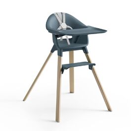 Дитячий стільчик Stokke Clikk, Fjord Blue – комплект з підносом та ременем безпеки, ергономічний, регульований, 6-36 місяців, до 15 кг