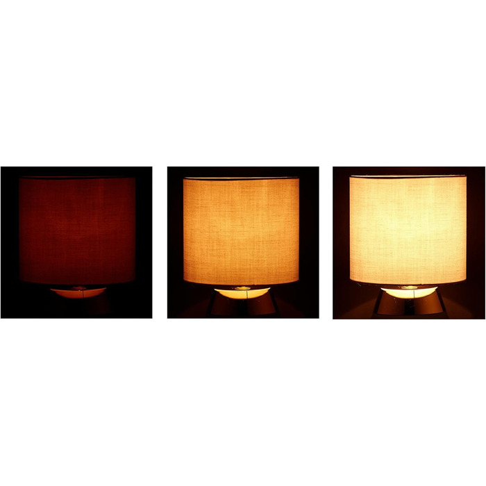 Приліжкова лампа Relaxdays з сенсорним регулюванням, сучасна сенсорна лампа, 3 рівні, E14, настільна лампа, ВхШхГ 32,5 x 18 см, сіро-мідний