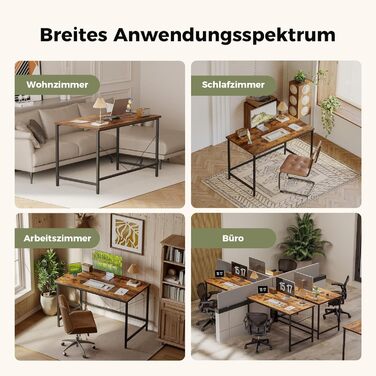 Комп'ютерний стіл Mericonia 120 см, ігровий стіл для невеликих приміщень, білий стіл для дому та офісу, стіл для студентів